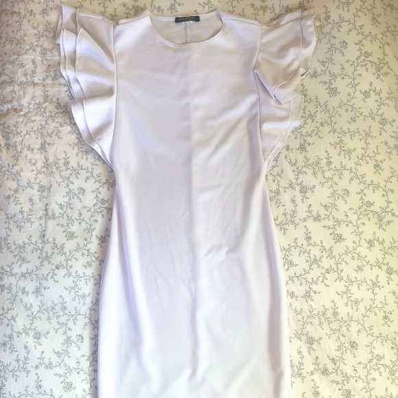 discovery body-con ruffle-sleeved midi dress​​​​​​​ - Picture 1 of 3